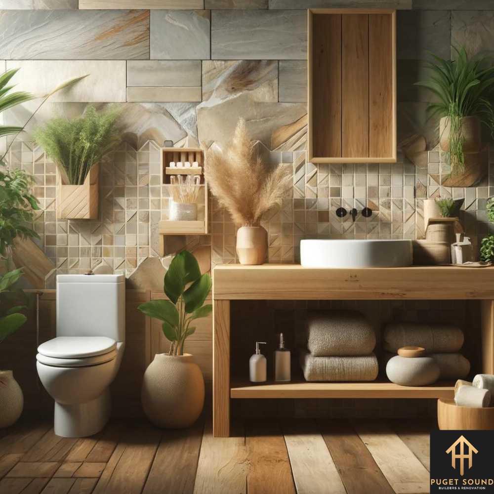 PugetSoundBNR image of a bathroom that incorporates natural materials